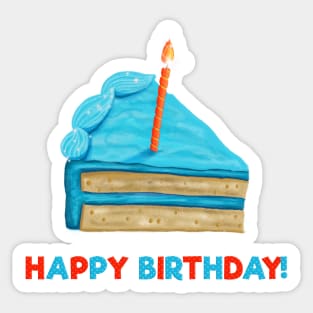 Happy Birthday Cake Sticker